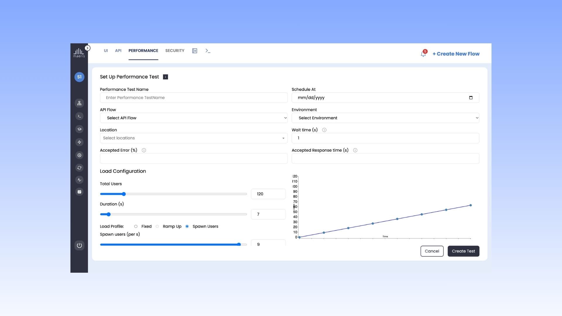 Create performance test